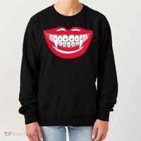 Halloween Funny Vampire Teeth Braces Orthodontist Dentist Cool Gift Women's Sweatshirt thumb 0