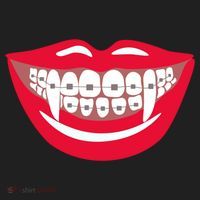 Halloween Funny Vampire Teeth Braces Orthodontist Dentist Cool Gift Women's Sweatshirt thumb 2