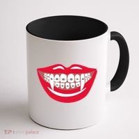 Halloween Funny Vampire Teeth Braces Orthodontist Dentist Cool Gift Coffee Mug thumb 1