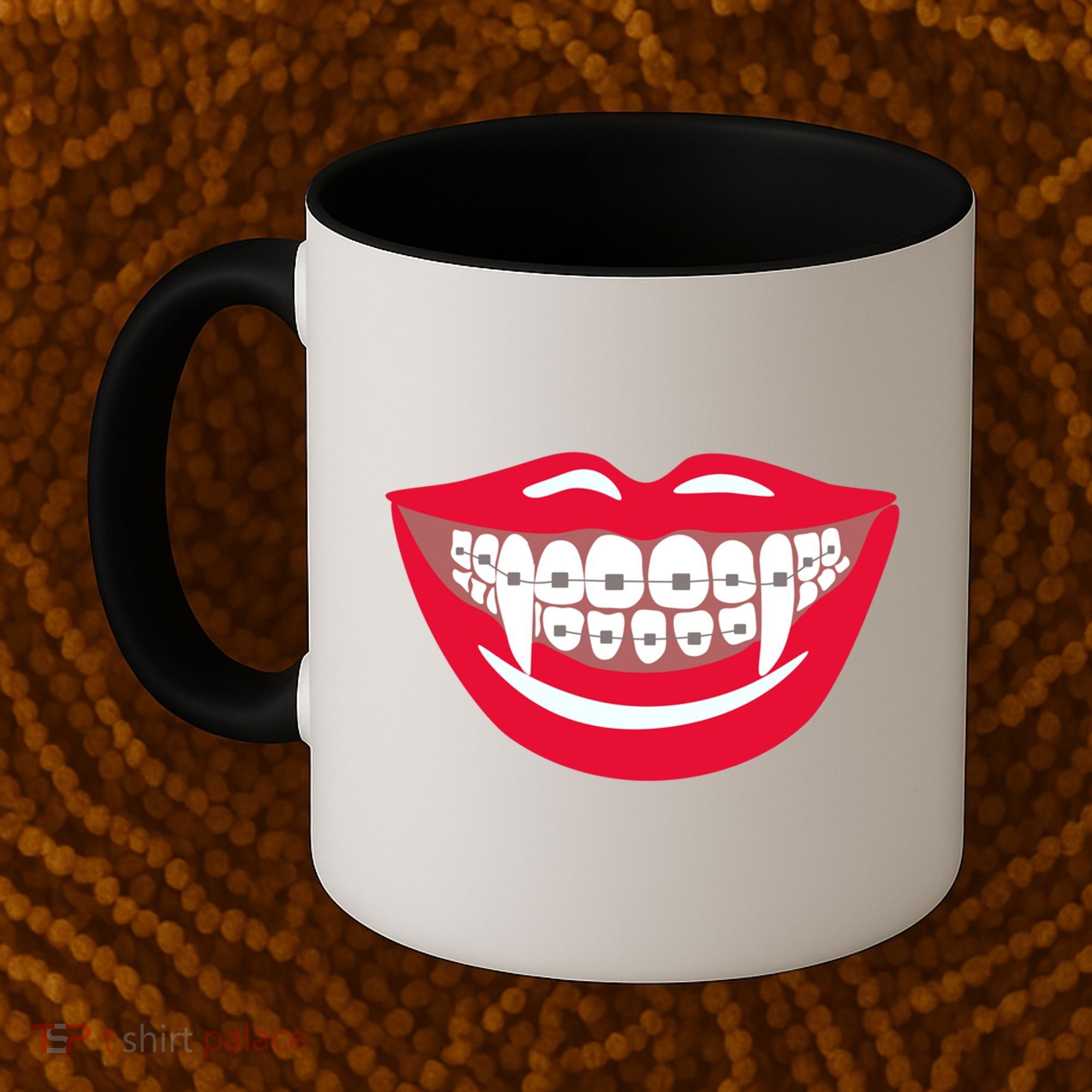 Halloween Funny Vampire Teeth Braces Orthodontist Dentist Cool Gift Coffee Mug