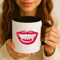 Halloween Funny Vampire Teeth Braces Orthodontist Dentist Cool Gift Coffee Mug thumb 3