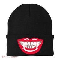 Halloween Funny Vampire Teeth Braces Orthodontist Dentist Cool Gift Beanie thumb 0
