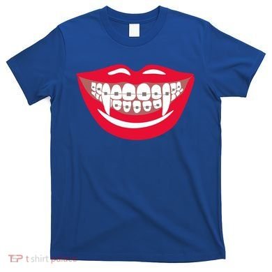 Halloween Funny Vampire Teeth Braces Orthodontist Dentist Cool Gift T-Shirt