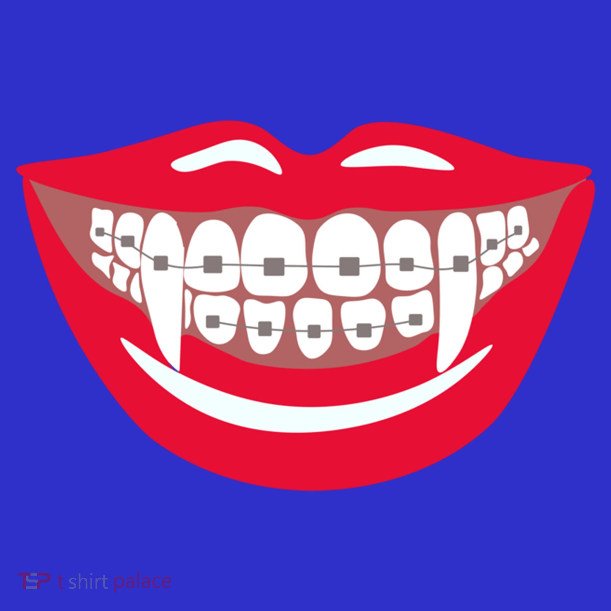 Halloween Funny Vampire Teeth Braces Orthodontist Dentist Cool Gift Women's Tank Top