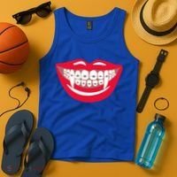 Halloween Funny Vampire Teeth Braces Orthodontist Dentist Cool Gift Tank Top thumb 4