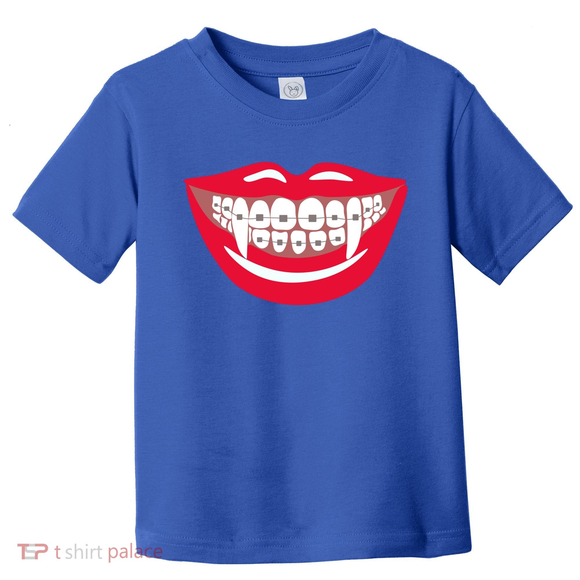 Halloween Funny Vampire Teeth Braces Orthodontist Dentist Cool Gift Toddler T-Shirt