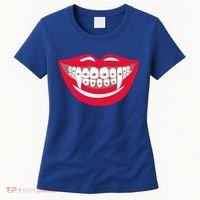 Halloween Funny Vampire Teeth Braces Orthodontist Dentist Cool Gift Women's T-Shirt thumb 0