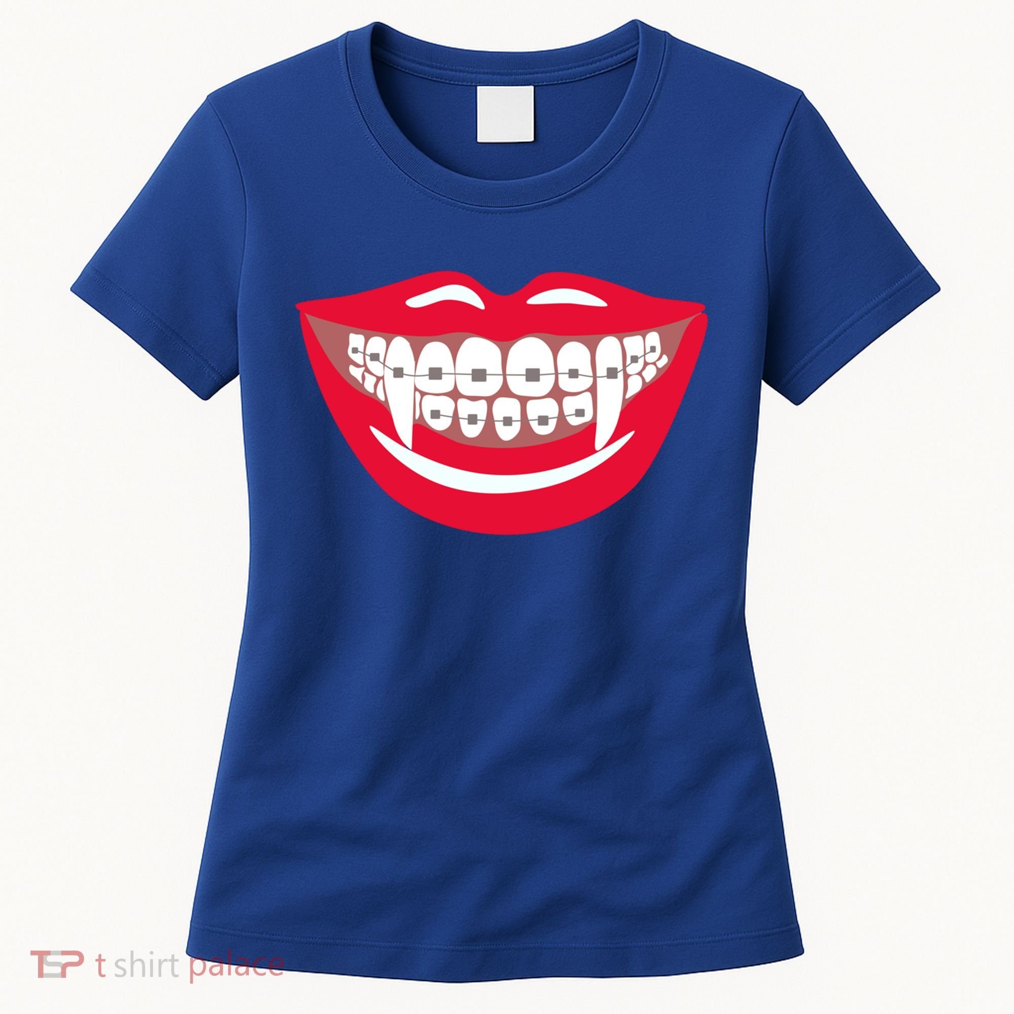 Halloween Funny Vampire Teeth Braces Orthodontist Dentist Cool Gift Women's T-Shirt