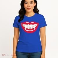 Halloween Funny Vampire Teeth Braces Orthodontist Dentist Cool Gift Women's T-Shirt thumb 4
