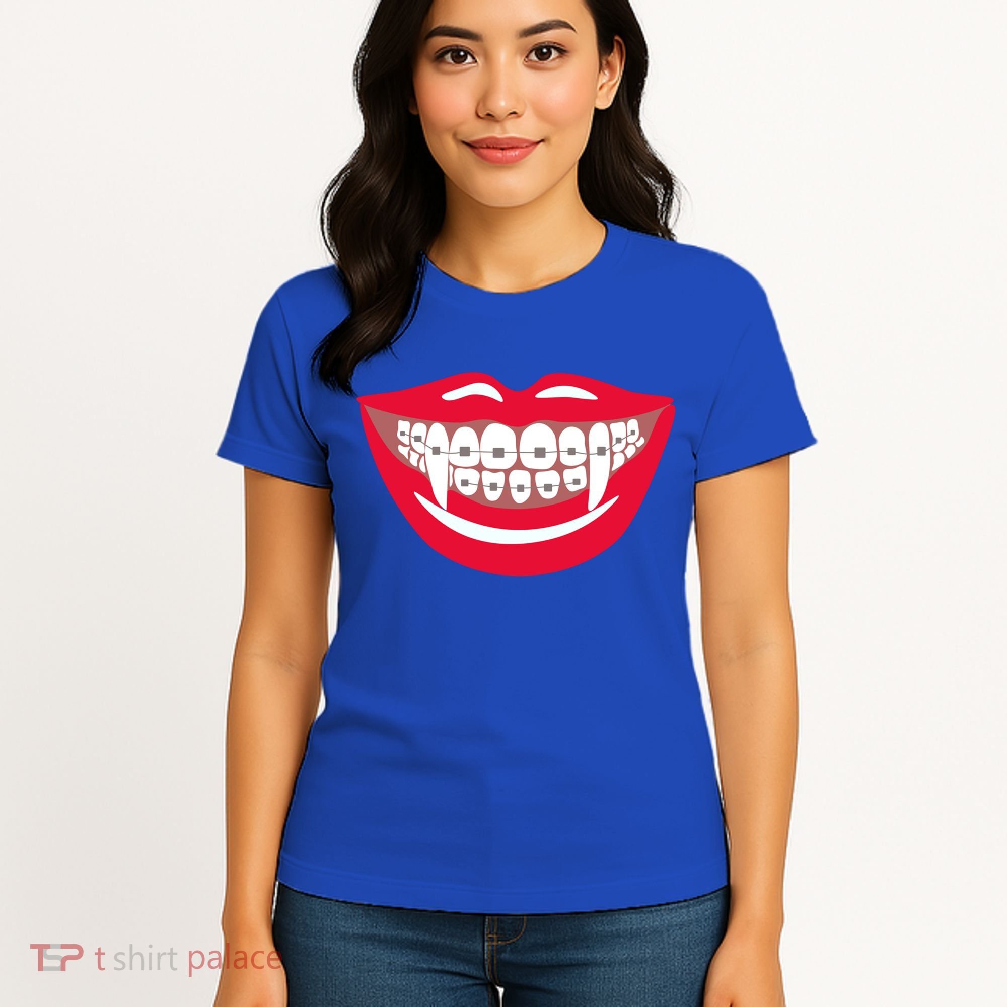 Halloween Funny Vampire Teeth Braces Orthodontist Dentist Cool Gift Women's T-Shirt