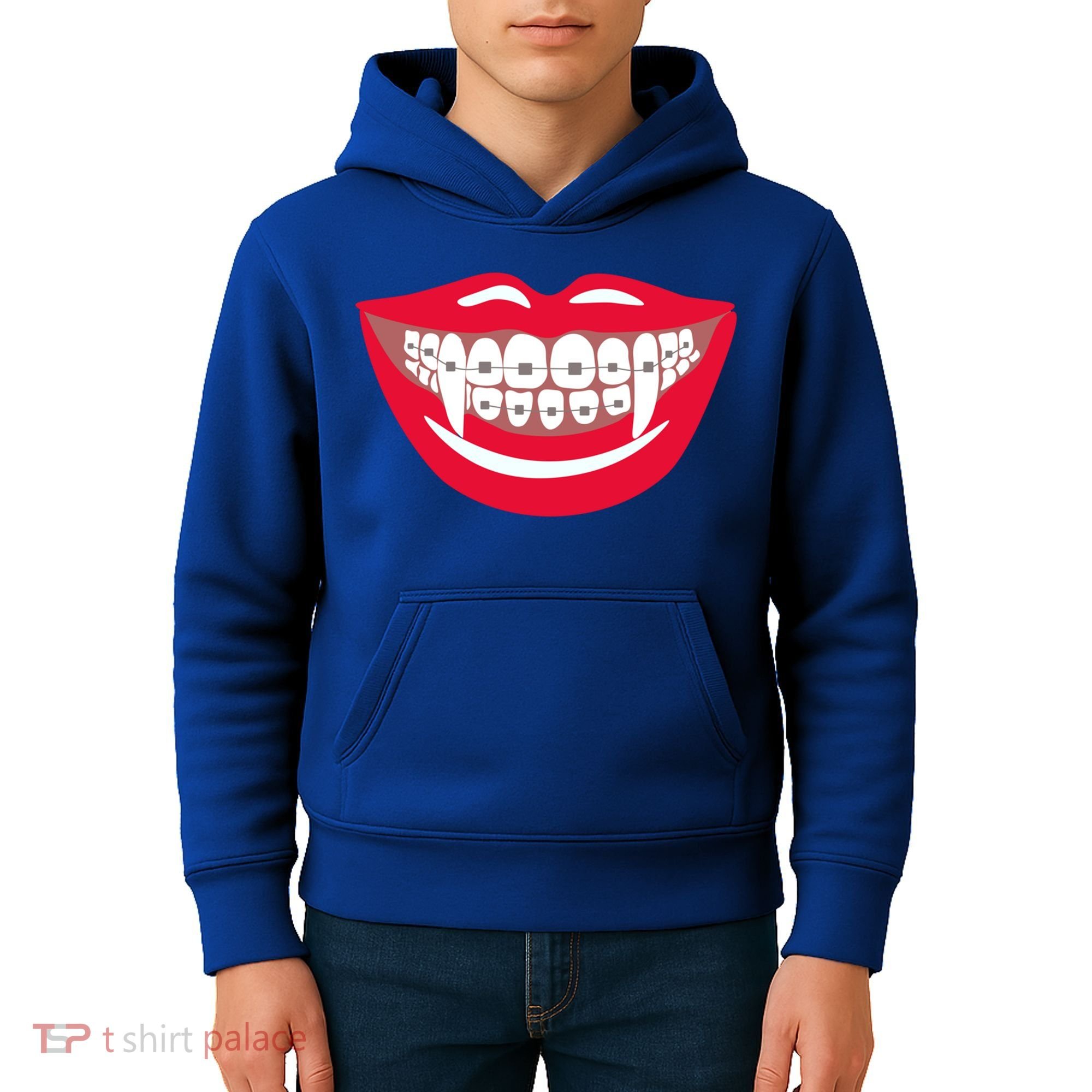 Halloween Funny Vampire Teeth Braces Orthodontist Dentist Cool Gift Kids Hoodie