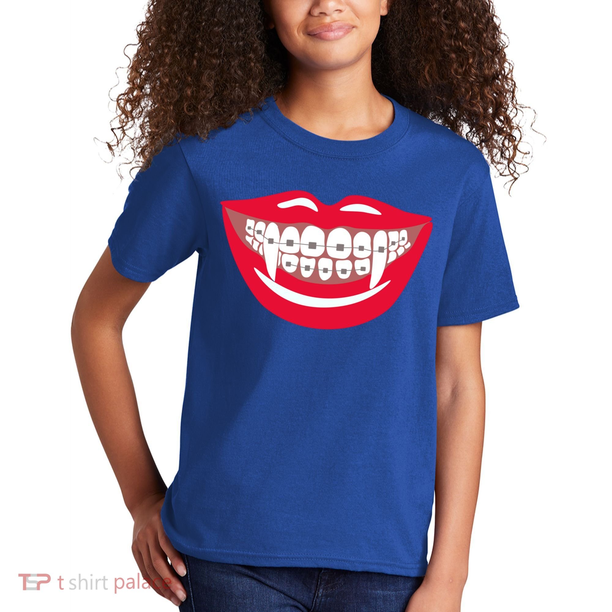 Halloween Funny Vampire Teeth Braces Orthodontist Dentist Cool Gift Kids T-Shirt
