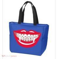 Halloween Funny Vampire Teeth Braces Orthodontist Dentist Cool Gift Tote Bag thumb 3