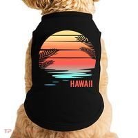 Hawaii Family Vacation Sunset Illustration Gift Doggie Tank thumb 0