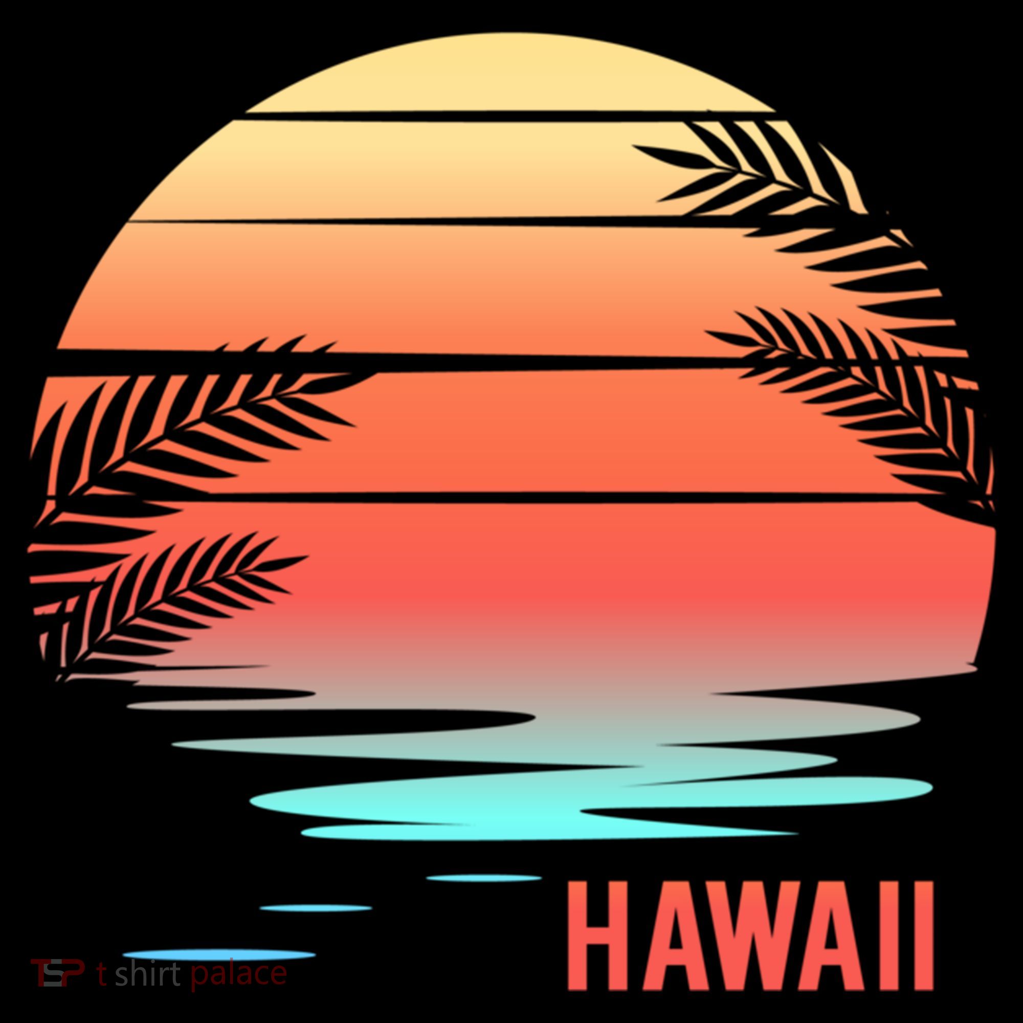 Hawaii Family Vacation Sunset Illustration Gift Coffee Mug