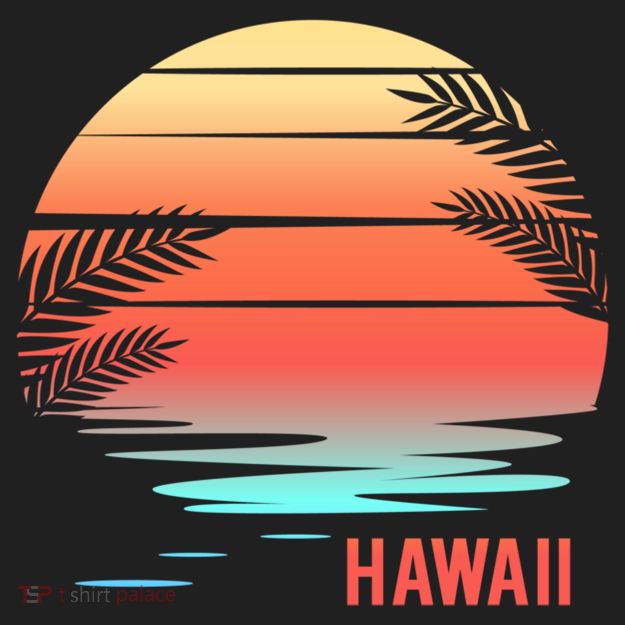 Hawaii Family Vacation Sunset Illustration Gift Beanie