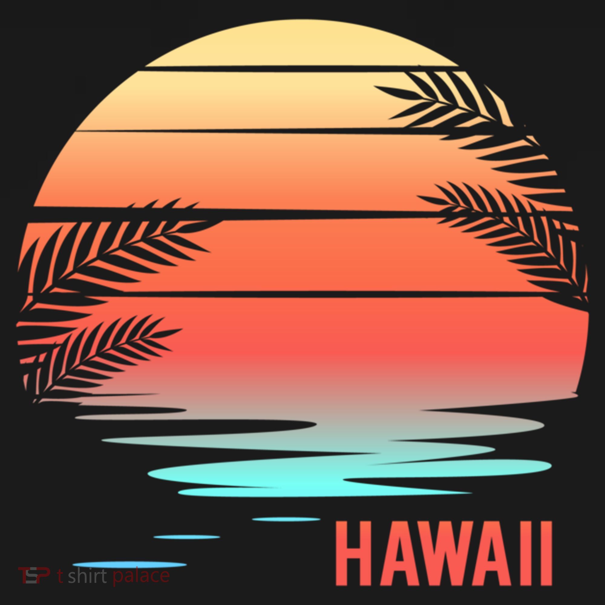 Hawaii Family Vacation Sunset Illustration Gift Pajama Set