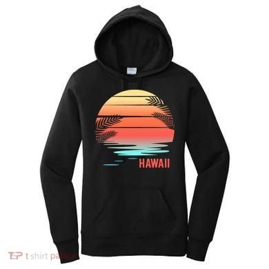 Hawaii Family Vacation Sunset Illustration Gift Women's Hoodie
