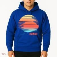 Hawaii Family Vacation Sunset Illustration Gift Hoodie thumb 2