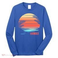 Hawaii Family Vacation Sunset Illustration Gift Long Sleeve Shirt thumb 0