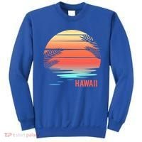Hawaii Family Vacation Sunset Illustration Gift Sweatshirt thumb 0