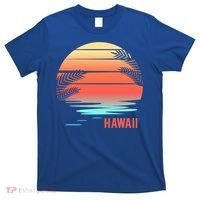 Hawaii Family Vacation Sunset Illustration Gift T-Shirt thumb 0