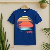Hawaii Family Vacation Sunset Illustration Gift T-Shirt thumb 2