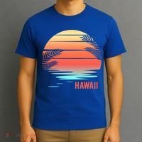 Hawaii Family Vacation Sunset Illustration Gift T-Shirt thumb 3