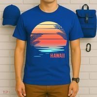 Hawaii Family Vacation Sunset Illustration Gift T-Shirt thumb 6