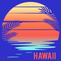 Hawaii Family Vacation Sunset Illustration Gift T-Shirt thumb 7