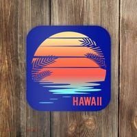 Hawaii Family Vacation Sunset Illustration Gift Coaster thumb 0