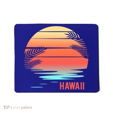 Hawaii Family Vacation Sunset Illustration Gift Mousepad