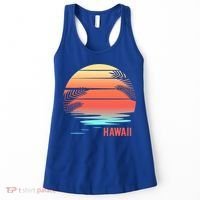 Hawaii Family Vacation Sunset Illustration Gift Women's Tank Top thumb 0