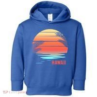 Hawaii Family Vacation Sunset Illustration Gift Toddler Hoodie thumb 0