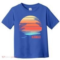Hawaii Family Vacation Sunset Illustration Gift Toddler T-Shirt thumb 0