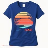 Hawaii Family Vacation Sunset Illustration Gift Women's T-Shirt thumb 0