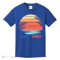 Hawaii Family Vacation Sunset Illustration Gift Kids T-Shirt thumb 0