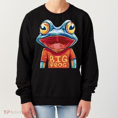 Happy Frog With Big Eyes Women's Sweatshirt