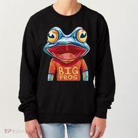 Happy Frog With Big Eyes Women's Sweatshirt thumb 0