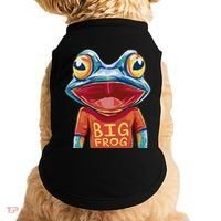 Happy Frog With Big Eyes Doggie Tank thumb 0