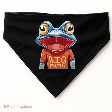 Happy Frog With Big Eyes USA-Made Doggie Bandana