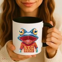 Happy Frog With Big Eyes Coffee Mug thumb 3