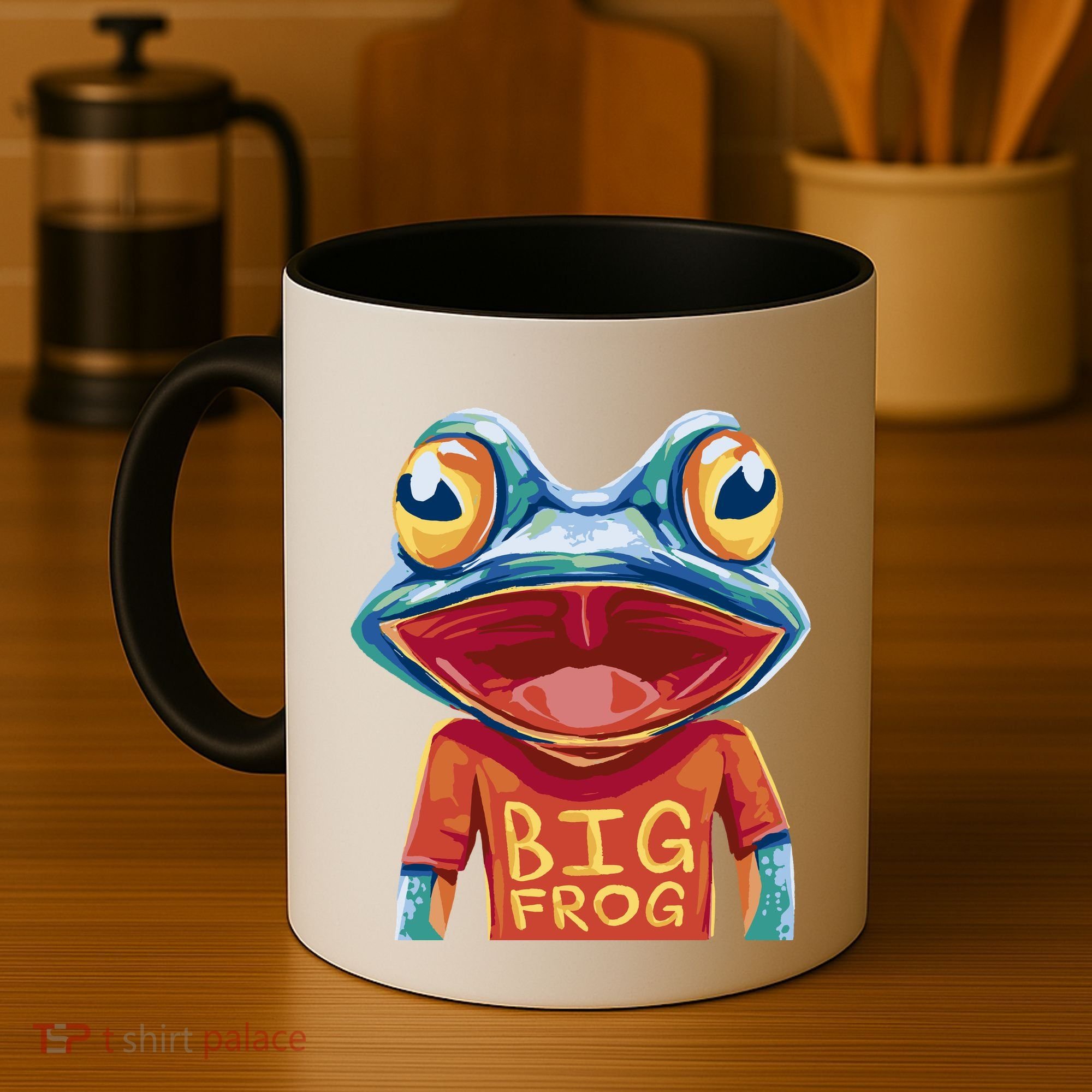 Happy Frog With Big Eyes Coffee Mug