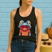 Happy Frog With Big Eyes Women's Tank Top thumb 2
