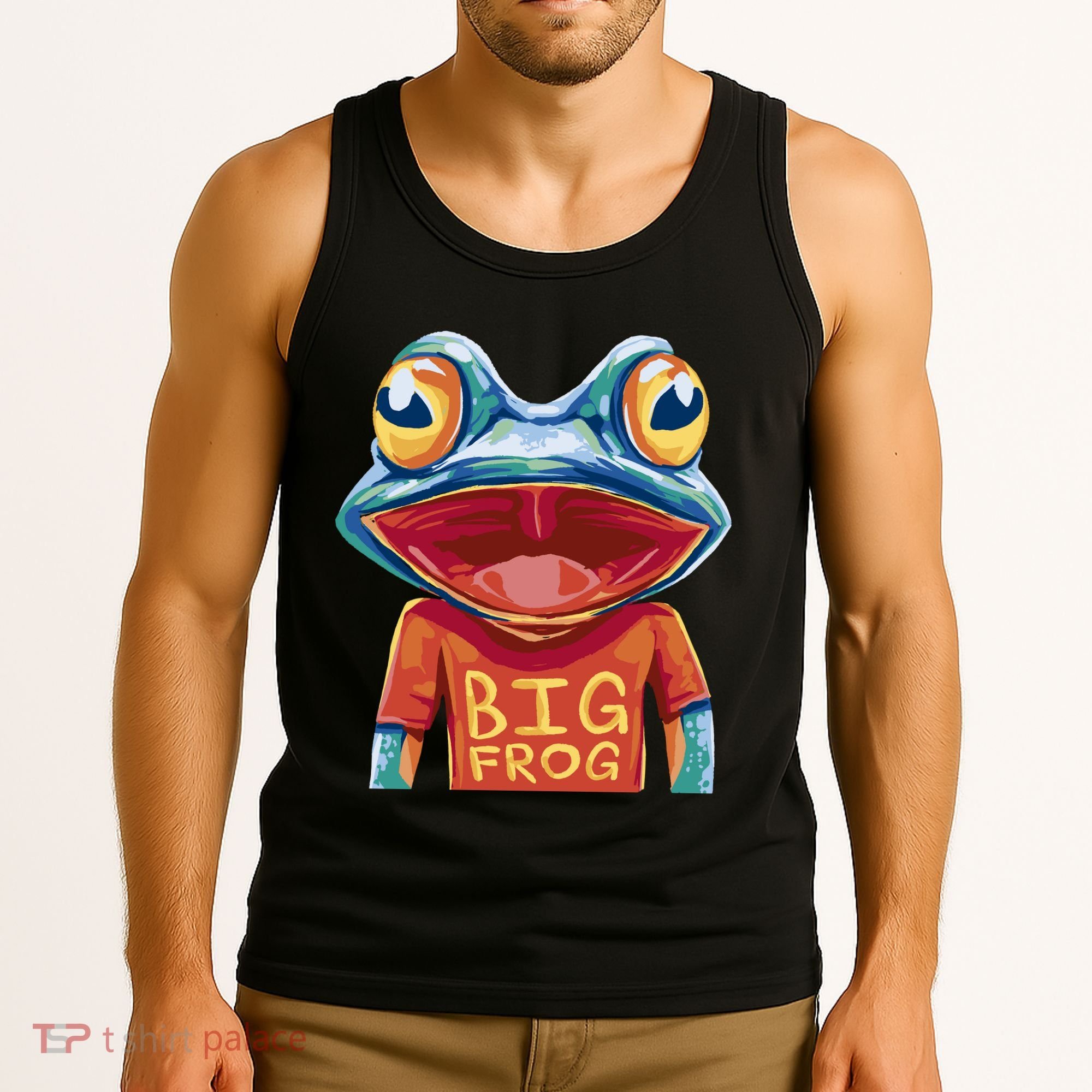 Happy Frog With Big Eyes Tank Top