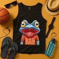 Happy Frog With Big Eyes Tank Top thumb 4