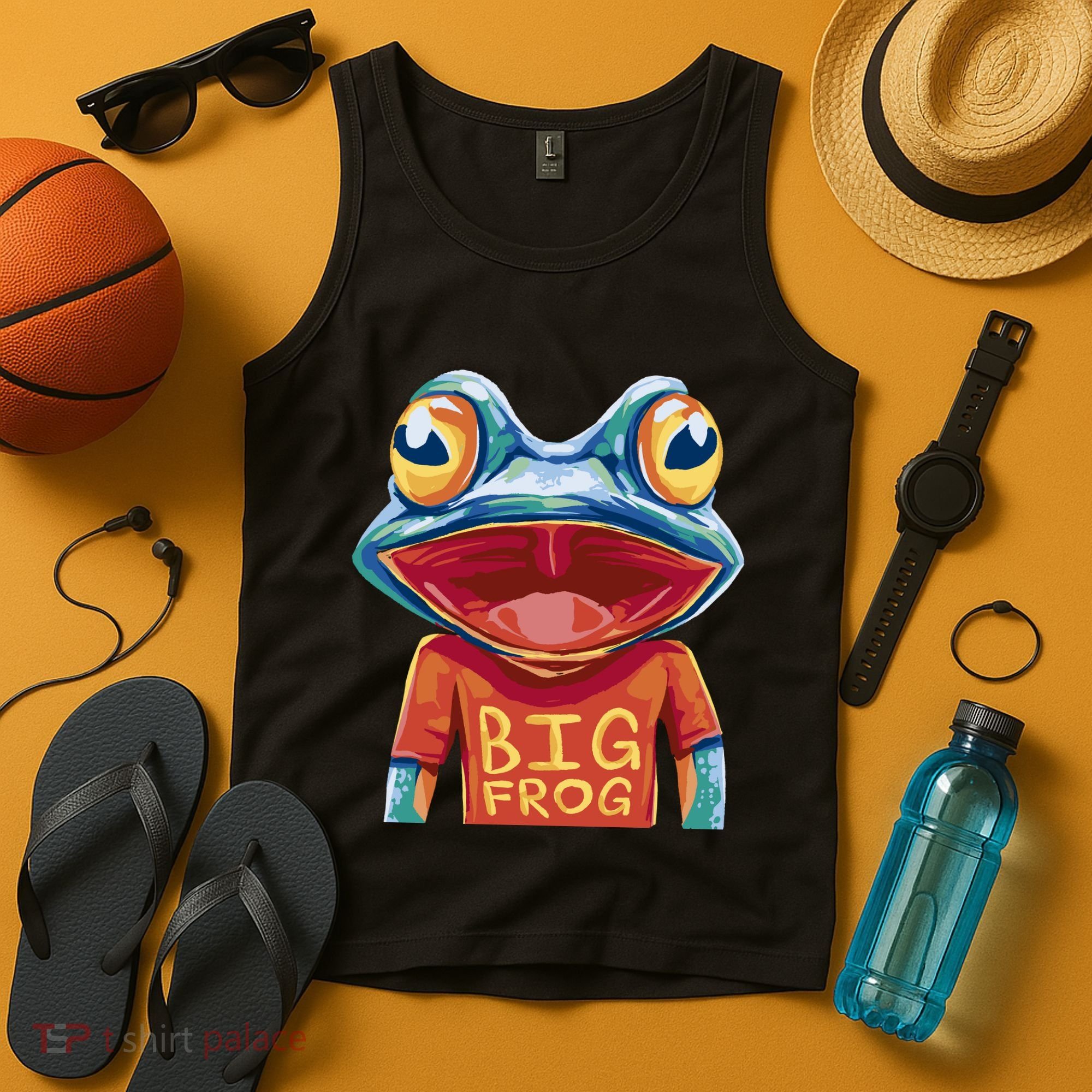 Happy Frog With Big Eyes Tank Top