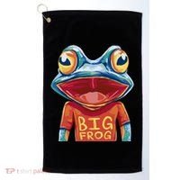 Happy Frog With Big Eyes Golf Towel thumb 0