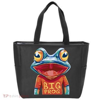 Happy Frog With Big Eyes Tote Bag