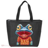 Happy Frog With Big Eyes Tote Bag thumb 0
